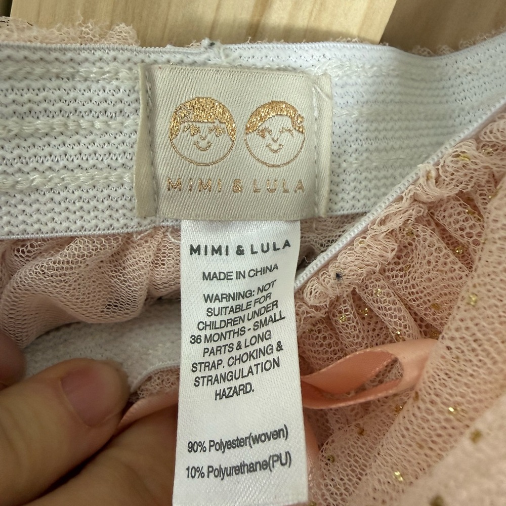 Mimi & Lula Pink Tulle Skirt with Glitter Accents - Picture 4 of 4